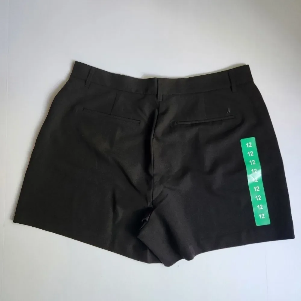 NAUTICA Women Black Shorts Dressy Casual With Pockets & Pleats Size 10 and 12 - Picture 13 of 15